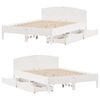 vidaXL Bed Frame without Mattress White 120x190 cm Small Double Solid Wood Pine