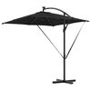 vidaXL Cantilever Banana Parasol Black 249 x 249 x 250 cm