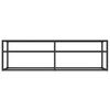 vidaXL TV Cabinet Black Marble 140x40x40.5 cm Tempered Glass