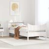 vidaXL Bed Frame with Headboard White 75x190 cm Small Single Solid Wood Pine