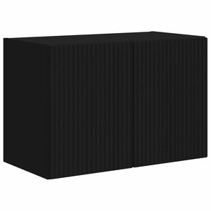 vidaXL TV Wall Cabinet 59.5 x 31 x 40 cm Black Engineered Wood
