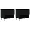 vidaXL Coffee Tables 2 pcs Black 50x46x50 cm Engineered Wood
