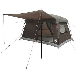 vidaXL Family Tent 6-Person Brown Grey Polyester