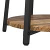 vidaXL Side Table Set with Shelf 2 pcs Old Wood and Black