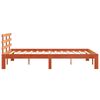 vidaXL Bed Frame without Mattress Wax Brown 135x190 cm Double Solid Wood Pine