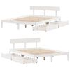 vidaXL Bed Frame without Mattress White 140x200 cm Solid Wood Pine