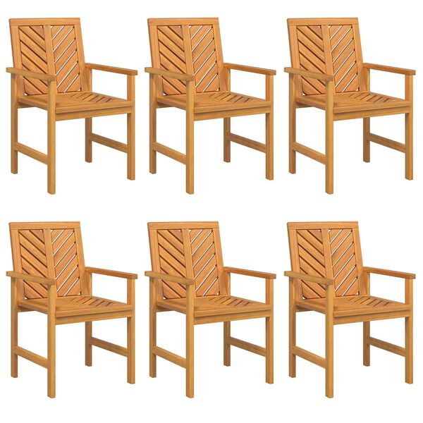 vidaXL Garden Dining Chairs 6 pcs Brown 59 x 62.5 x 89 cm