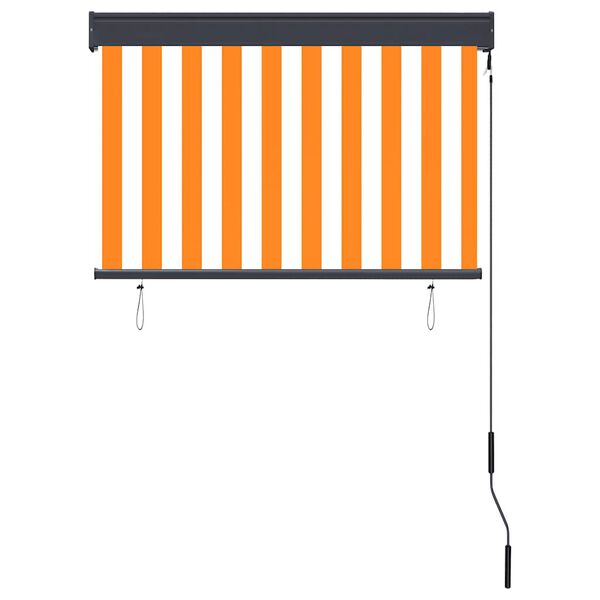 vidaXL Outdoor Roller Blind 100x250 cm White and Orange