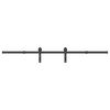 vidaXL Sliding Door Hardware Kit 200 cm Steel Black