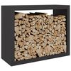 vidaXL Firewood Rack Black 100x40x80 cm Steel