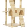 vidaXL Cat Tree with Sisal Scratching Posts 170 cm Beige
