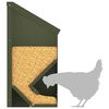 vidaXL Chicken Feeder Olive Green 21 x 16 x 33 cm Cold-Rolled Steel