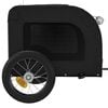 vidaXL Pet Bike Trailer Grey and Black Oxford Fabric and Iron