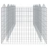 vidaXL Arched Gabion Raised Bed 400x100x100 cm Galvanised Iron