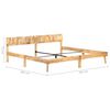 vidaXL Bed Frame without Mattress Solid Mango Wood 200x200cm