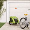 vidaXL Pet Bike Trailer Green Oxford Fabric and Iron