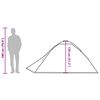 vidaXL Camping Tent Dome 4-Person Grey and Orange Waterproof