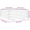 vidaXL Garden Planter 60x60x26.5 cm Solid Wood Douglas