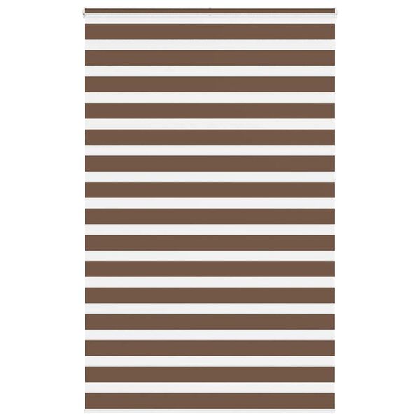 vidaXL Zebra Blind Brown 145x230 cm Fabric Width 140.9 cm Polyester