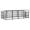 vidaXL Outdoor Dog Kennel with Roof Steel 7,51 m&sup2;