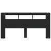 vidaXL LED Headboard Black 200 cm Engineered Wood