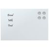 vidaXL Wall-mounted Magnetic Board White 30x20 cm Tempered Glass