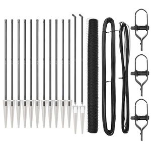 vidaXL Fence Post Grey 25 x 1.5 m (36 mm mesh) Steel