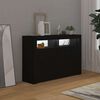 vidaXL Sideboard with LED Lights Black 115.5x30x75 cm
