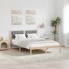 vidaXL Bed Frame Light Grey 140 x 200 cm Solid Pine Wood