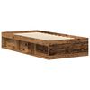 vidaXL Bed Frame without Mattress Old Wood 100x200cm Engineered Wood