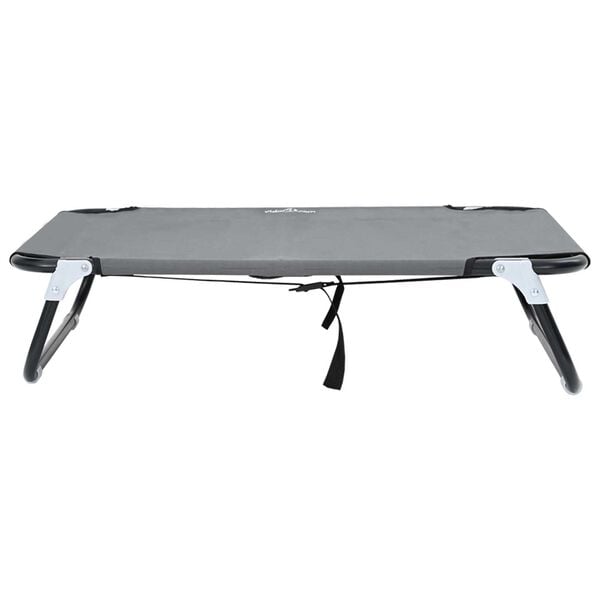 vidaXL Dog Bed Folding Manual Light Grey 70 x 46 x 18 cm Steel