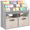 vidaXL Kids Bookshelf Grey Sonoma 72.5 x 29.5 x 69 cm Engineered Wood
