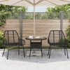 vidaXL Garden Chairs 2 pcs Black Poly Rattan
