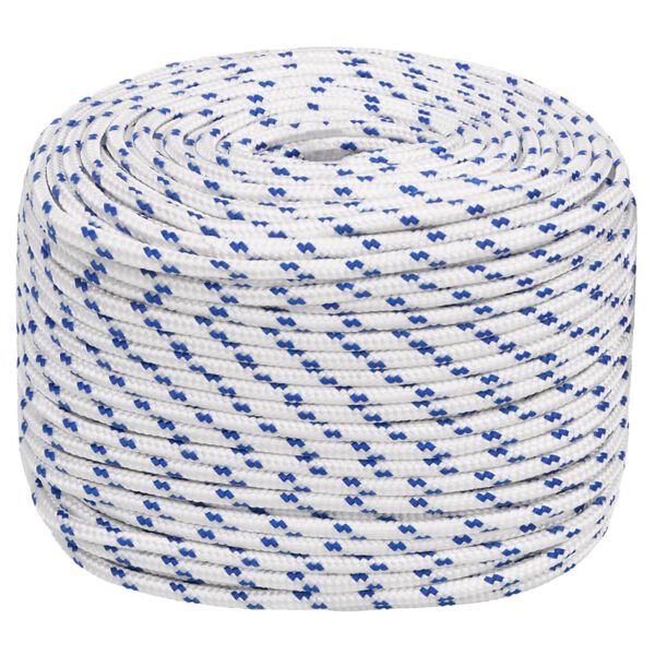 vidaXL Boat Rope White 6 mm 25 m Polypropylene