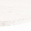 vidaXL Table Top White 80x40x2.5 cm Solid Wood Pine Oval