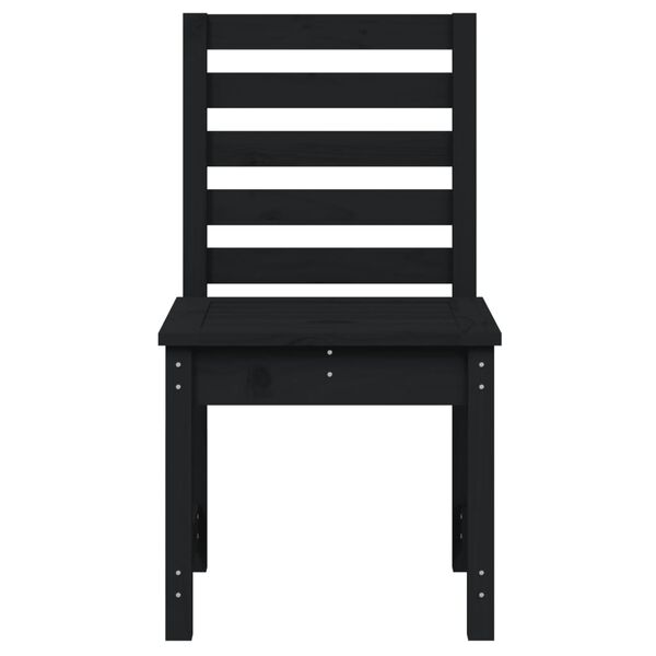 vidaXL Garden Chairs 2 pcs 50x48x91.5 cm Black Solid Wood Pine