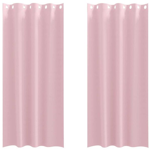 vidaXL Blackout Curtains with Rings 2 pcs Baby Pink 225 x 140 cm