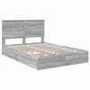 vidaXL Storage Bed Grey Sonoma 150 x 200 cm Engineered Wood