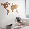 MiMi Innovations Wooden World Map Wall Decoration Exclusive Walnut 130x78 cm