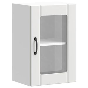 vidaXL Kitchen Wall Cabinet with Glass Door "Lucca" White