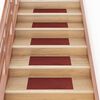 vidaXL Stair Mats Self-adhesive 30 pcs 60x25 cm Bordeaux Red Rectangular