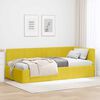 vidaXL Corner Bed Frame with Headboard Yellow 90 cm x 200 cm Velvet