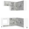 vidaXL Kitchen Unit LUCCA 8 pcs Concrete Grey Engineered Wood