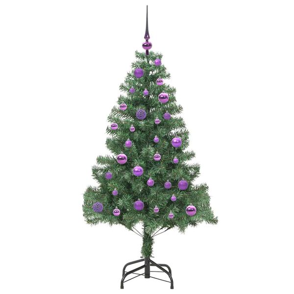 vidaXL Christmas Tree with 150 LEDs with Stand Green 150 cm PVC