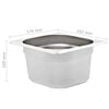 vidaXL Gastronorm Containers 12 pcs GN 1/6 100 mm Stainless Steel
