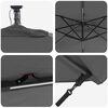 vidaXL Cantilever Banana Parasol Anthracite 249 x 249 x 250 cm