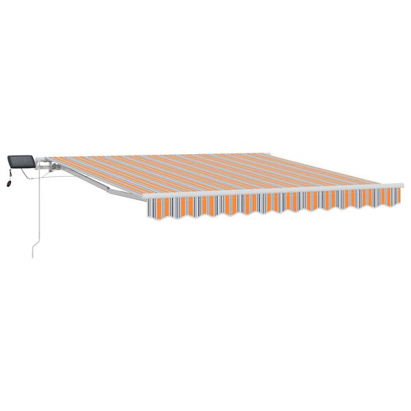 vidaXL Retractable Awning Multicolour 350 x 250 cm Fabric and Steel
