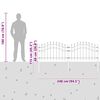 vidaXL Garden Fence Grey 240 x 115 cm Powder-coated steel