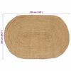 vidaXL Area Rugs Oval Natural 205 x 305 cm Jute
