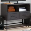 vidaXL TV Cabinet Black 68x39x60.5 cm Steel